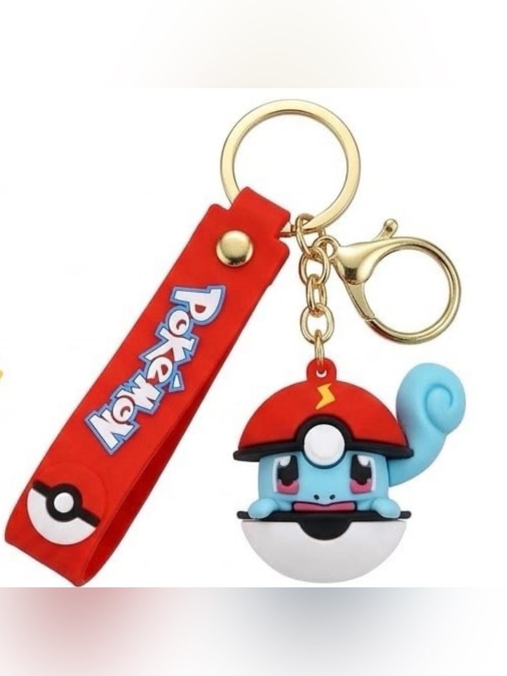 Pokemon Squirtle Silicone Keychains Bag Charm